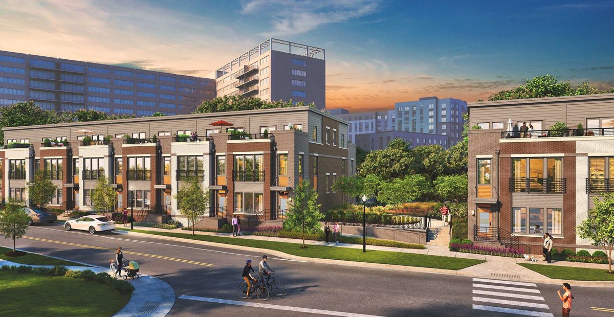 Highlands Row townhomes in National Landing, Arlington